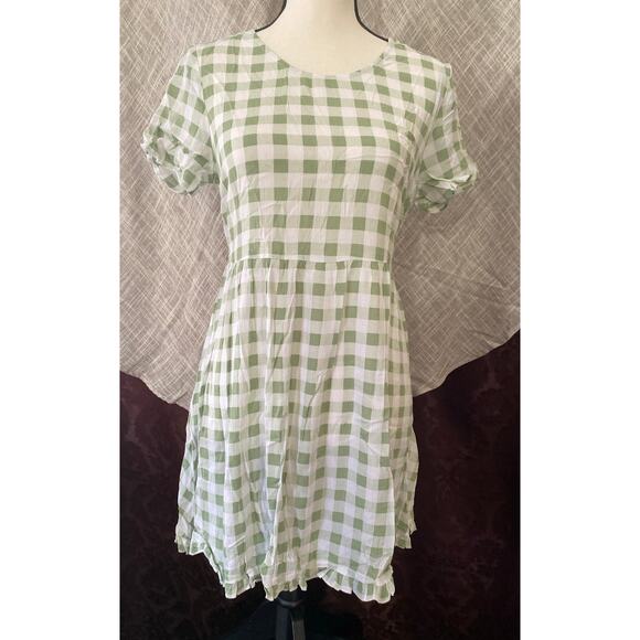 Green & White Gingham, size Small, Forever 21 Dress - Picture 3 of 7